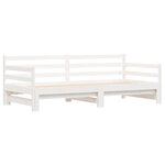 vidaXL Lit de jour avec lit gigogne blanc 90x200 cm bois de pin massif