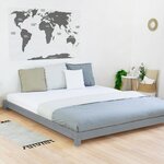 Lit double TATAMI 200 x 200 gris