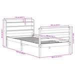 vidaXL Cadre de lit sans matelas cire marron 100x200cm bois pin massif