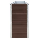 vidaXL Jardinière 320x40x77 cm Acier galvanisé Marron