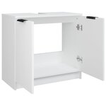 vidaXL Armoire salle de bain Blanc 64 5x33 5x59 cm Bois d'ingénierie