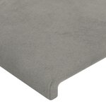 vidaXL Tête de lit à LED Gris clair 147x16x118/128 cm Velours