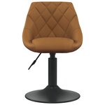 vidaXL Chaises pivotantes à manger lot de 6 marron velours