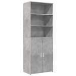 vidaXL Buffet haut gris béton 70x42 5x185 cm bois d'ingénierie