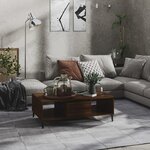 vidaXL Table basse Chêne marron 103 5x60x35 cm Bois d'ingénierie