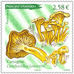 Timbre Andorre - Camagroc - Cantharellus lutescens