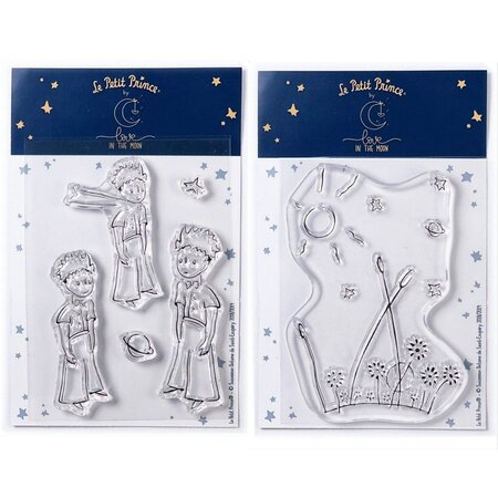 6 Tampons transparents Le Petit Prince Paysages