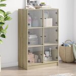 vidaXL Buffet haut avec portes chêne sonoma bois d'ingénierie