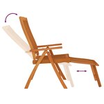 vidaXL Chaises de jardin pliables repose-pieds lot de 2 Eucalyptus