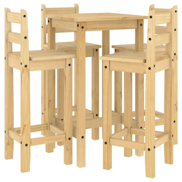 vidaXL Ensemble de bar 5 Pièces Bois de pin massif