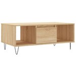 vidaXL Table basse Chêne sonoma 90x50x36 5 cm Bois d'ingénierie