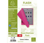 Paquet De 100 Sous-chemises Flash 80 100  Recyclé - 22x31cm - Canari - X 10 - Exacompta