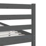vidaXL Cadre de lit Gris Bois massif 200x200 cm