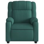 vidaXL Fauteuil de massage inclinable électrique Vert foncé Tissu