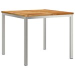 Ensemble de repas de jardin vidaXL 3 pièces en teck massif