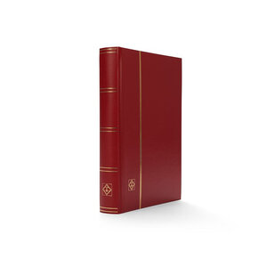 Classeur à bandes pour timbres 64 pages noires. Couleur - Rouge