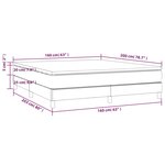 vidaXL Sommier à lattes de lit et matelas Gris clair 160x200cm Velours