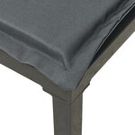 vidaXL Chaise d'angle de jardin avec coussins noir/gris résine tressée