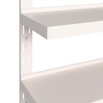 vidaXL Étagères murales flottantes à 2 niveaux 2 Pièces Inox 200x30 cm