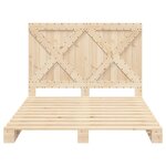 vidaXL Cadre de lit avec tête de lit 140x200 cm bois de pin massif