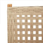 vidaXL Chaises inclinables de jardin lot de 6 beige rotin bois massif