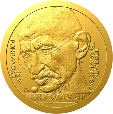 Monnaie en or g 3.49 millésime 2023 cult of personality mahatma gandhi