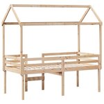 vidaXL Lit haut avec toit 90x190 cm bois de pin massif