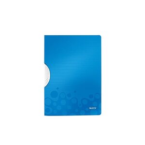 Chemise WOW ColorClip 30 feuilles A4 PP Bleu metallisé LEITZ