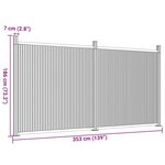 vidaXL Panneau de clôture marron 353x186 cm WPC