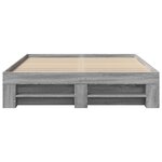 vidaXL Cadre de lit sonoma gris 140x200 cm bois d'ingénierie
