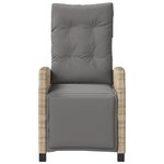 vidaXL Chaises inclinables de jardin lot de 2 avec repose-pied rotin