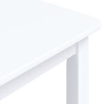 vidaXL Table à manger Blanc 114x71x75 cm Bois d'hévéa massif