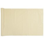 vidaXL Écran d'intimité de balcon crème 600x120 cm PVC