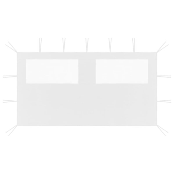 vidaXL Paroi latérale de belvédère avec fenêtres 4x2 m Blanc