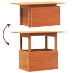 vidaXL Table de jardin cire marron 100x50x75 cm bois massif de pin