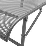 vidaXL Chaises longues 2 Pièces avec table Acier Anthracite