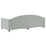 vidaXL Lit de repos gris clair 90x190 cm velours