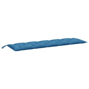 vidaXL Coussin de banc de jardin bleu mélangé 180x50x7 cm tissu