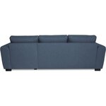 Canapé d'angle fixe réversible 4 places - Tissu Bleu - 245 x 150 x 86 cm