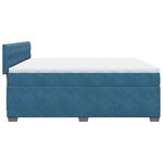vidaXL Sommier à lattes de lit et matelas Bleu 200x200 cm velours