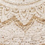 vidaXL Tapis de sol Jute tressée imprimée 240 cm Rond