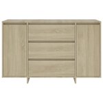vidaXL Buffet avec 3 tiroirs Chêne Sonoma 120x41x75 cm Bois ingénierie