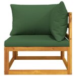 vidaXL Salon de jardin avec coussins 2 Pièces bois massif acacia