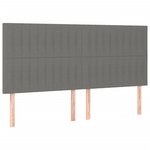 vidaXL Cadre de lit avec tête de lit Gris foncé 160 x 200 cm Tissu