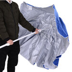 Parasol inclinable octogonal de plage Ø 150 cm tissu polyester haute densité anti-UV mât démontable sac de transport inclu bleu
