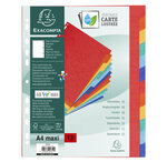 Intercalaires Carte Lustrée 400g 12 Positions - A4 Maxi - Couleurs Assorties - X 15 - Exacompta