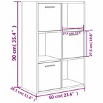vidaXL Armoire de rangement Chêne sonoma 60x29 5x90 cm Bois ingénierie