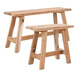 Banc + Tabouret en teck BARCELONA 50/ 90 cm