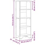 vidaXL Bibliothèque chêne marron 50x31x137 5 cm bois d'ingénierie