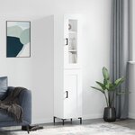 vidaXL Buffet haut Blanc 34 5x34x180 cm Bois d'ingénierie